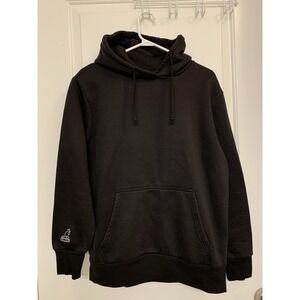 Kangol Hoodie Mens Medium Black Embroidered Logo Pullover 90s Hip Hop Streetwear